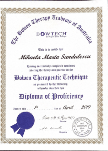 Diploma terapeut Bowen